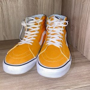 Vans Sk8 Hi Pig Mustard Yellow Waterproof High Top Sneakers